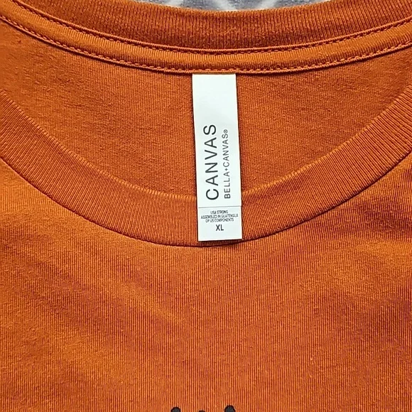 'Yee Haw' orange Western Cowgirl tee, Size XL - Picture 4 of 5